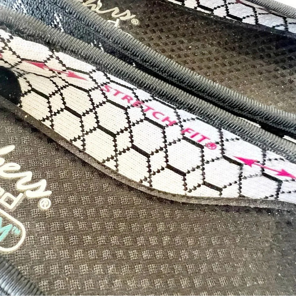 Skechers Aircooled Flyknit Pointed Toe Loafers Black Geometric Print‎ Women’s 7 - Picture 10 of 14